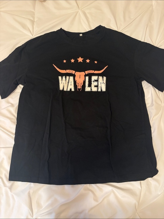 Tops - WA LEN Black Graphic Short-Sleeve women’s T-Shirt
